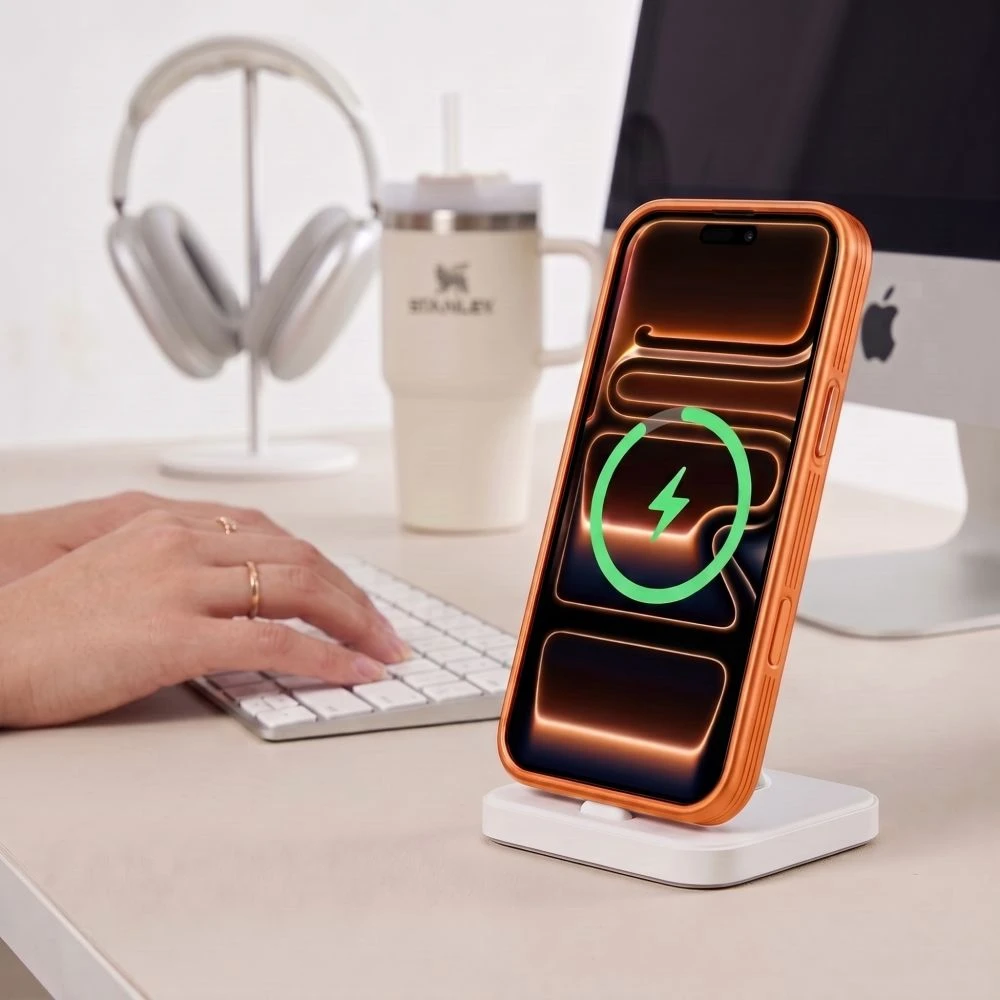 Dėklas Tech-Protect MagPrime MagSafe CC Case for iPhone 18 Pro Max / 17 Pro Max - Matte Oranžinis