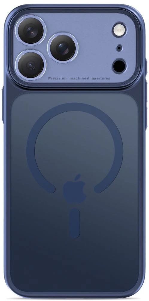 Tech-Protect MagPrime MagSafe dėklas „CC“ iPhone 18 Pro Max / 17 Pro Max – matinis tamsiai mėlynas