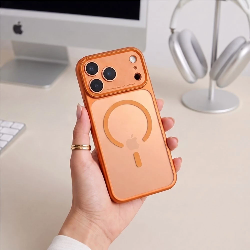 Dėklas Tech-Protect MagPrime MagSafe CC Case for iPhone 18 Pro Max / 17 Pro Max - Matte Oranžinis