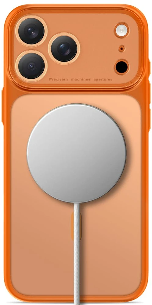 Dėklas Tech-Protect MagPrime MagSafe CC case for iPhone 18 Pro / 17 Pro - matte oranžinis