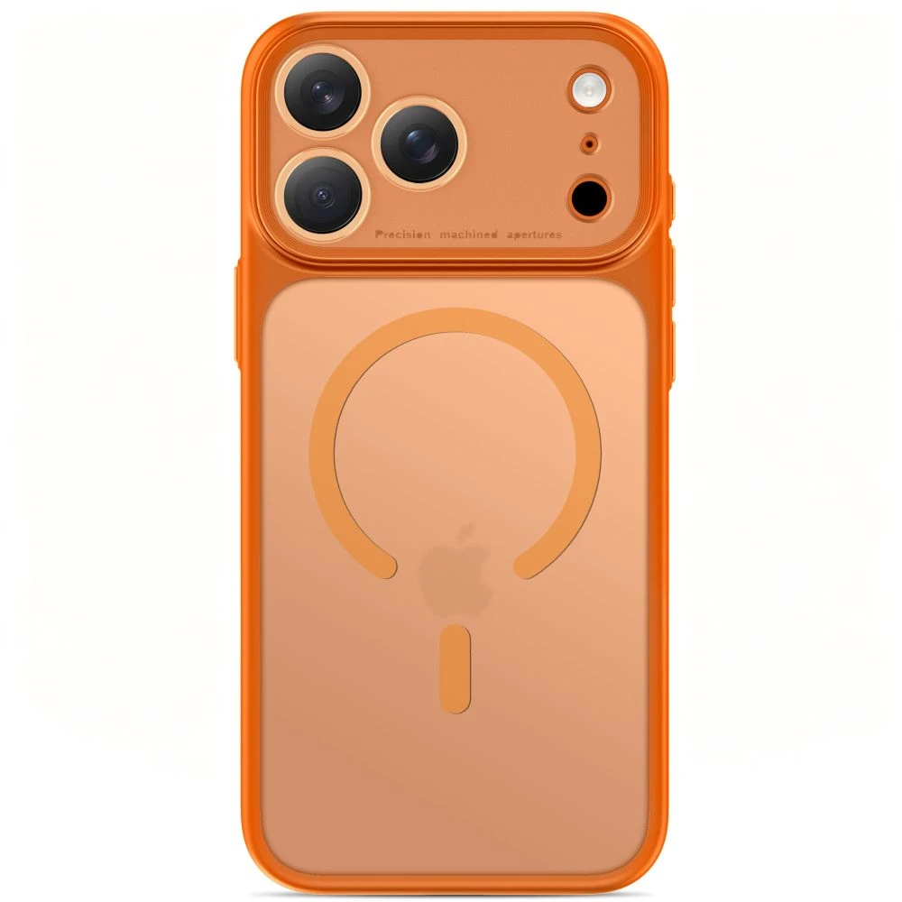Dėklas Tech-Protect MagPrime MagSafe CC case for iPhone 18 Pro / 17 Pro - matte oranžinis