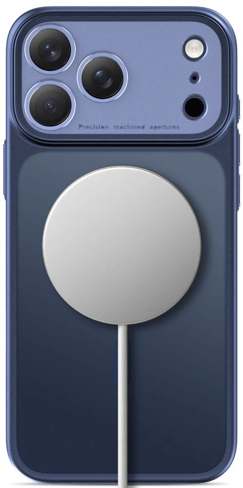 Dėklas Tech-Protect MagPrime MagSafe CC Case, skirtas iPhone 18 Pro / 17 Pro - matinis tamsiai mėlynas