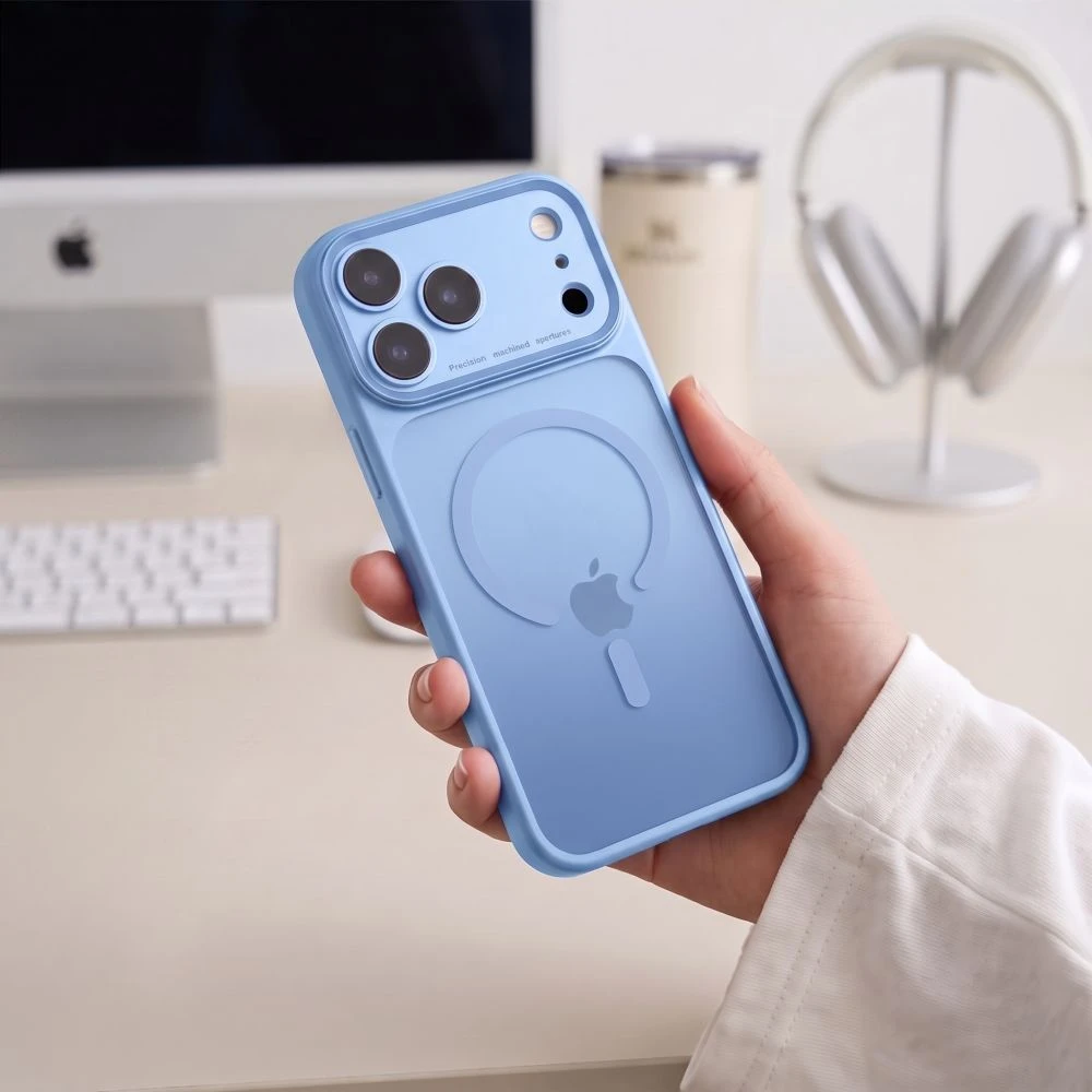 Tech-Protect MagPrime MagSafe CC dėklas iPhone 18 Pro / 17 Pro - šviesiai mėlynas matinis