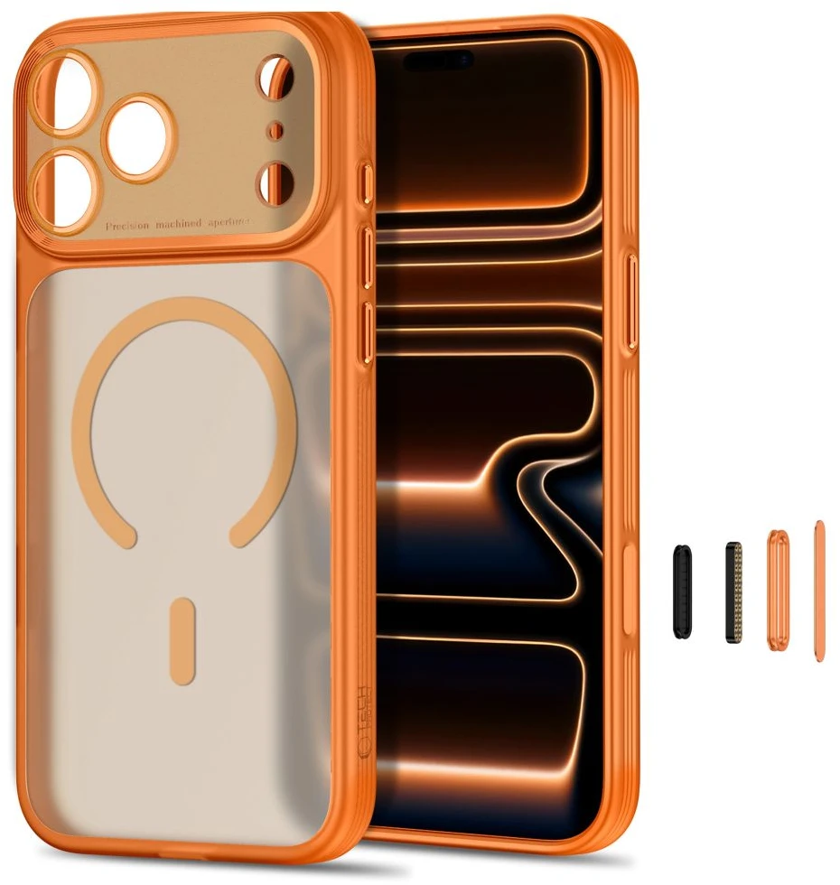 Dėklas Tech-Protect MagPrime MagSafe CC Case for iPhone 18 Pro Max / 17 Pro Max - Matte Oranžinis