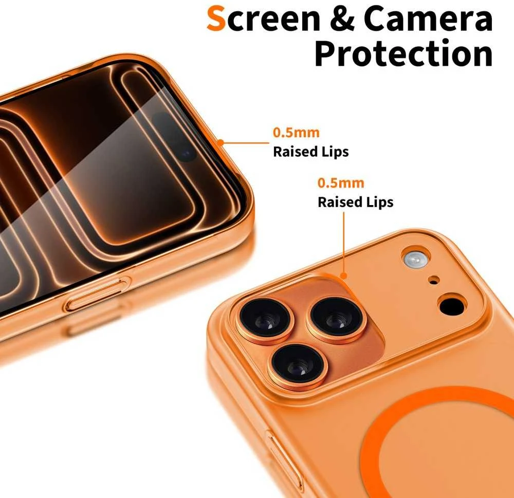 „Tech-Protect Magslim MagSafe“ dėklas, skirtas „iPhone 17 Pro Max“ – oranžinis