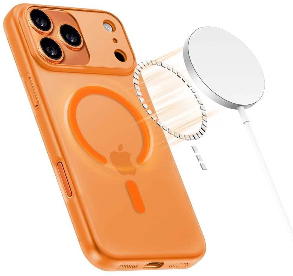„Tech-Protect Magslim MagSafe“ dėklas, skirtas „iPhone 17 Pro Max“ – oranžinis