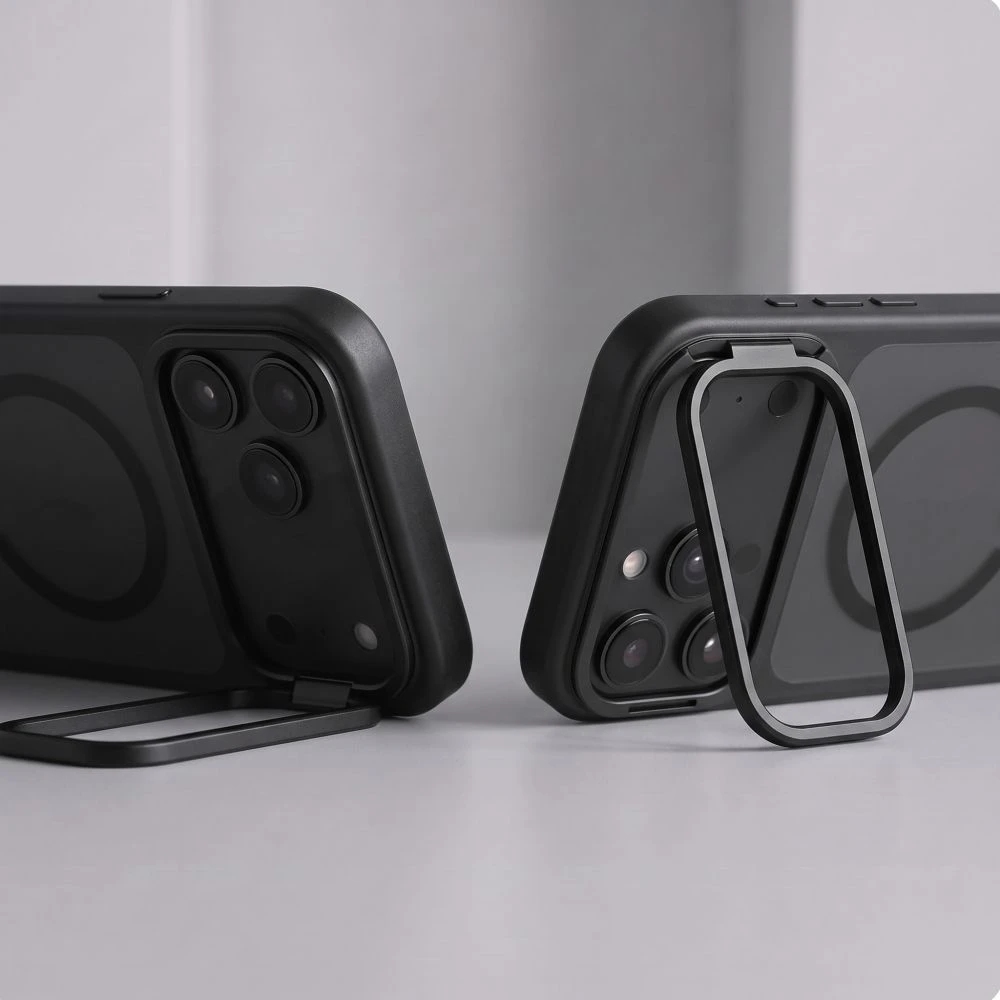 Tech-Protect MagStand MagSafe CC dėklas iPhone 18 Pro Max / 17 Pro Max - matinis juodas