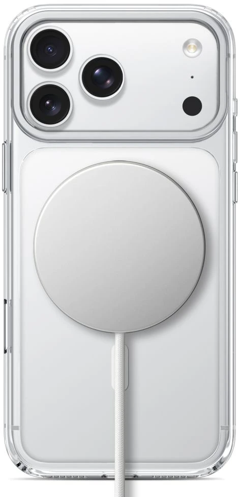 Tech-Protect MagStand MagSafe CC dėklas, skirtas iPhone 18 Pro / 17 Pro - permatomas