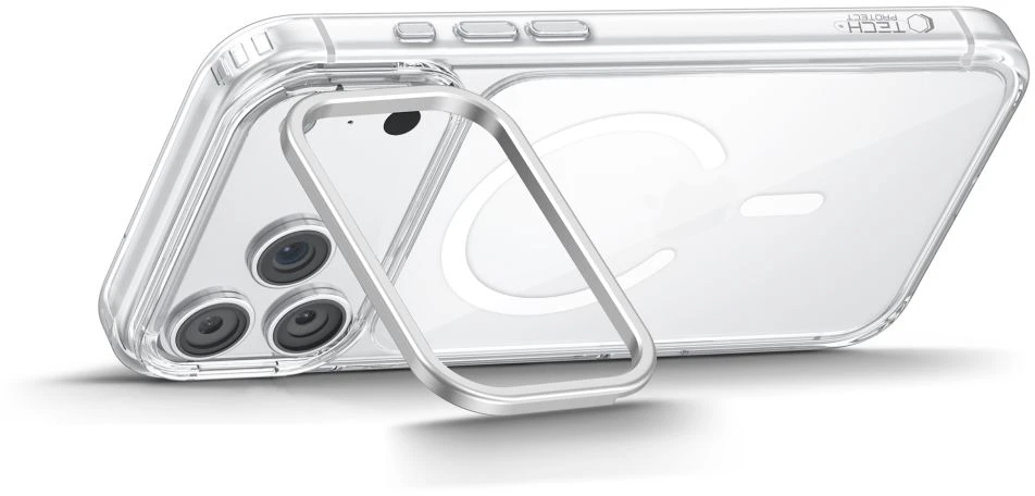 Dėklas Tech-Protect MagStand MagSafe CC Case for iPhone 18 Pro Max / 17 Pro Max - Transparent