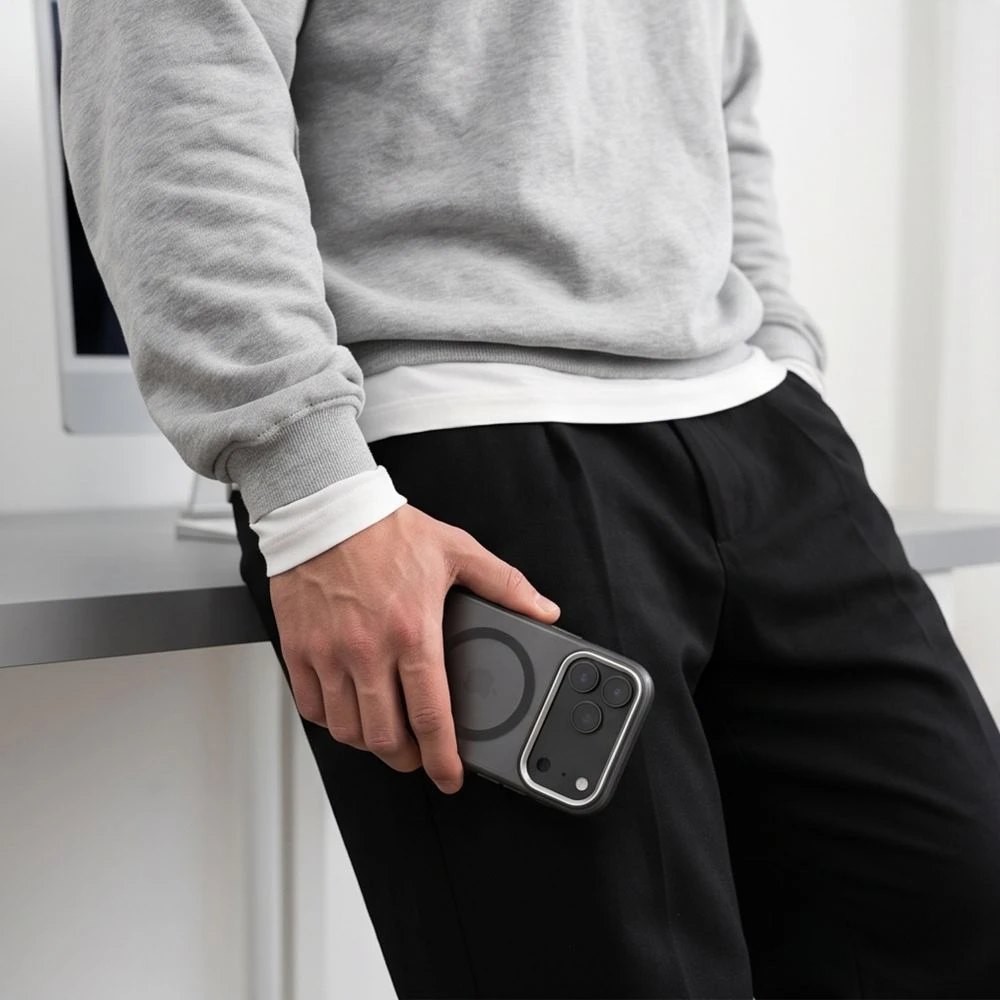 Dėklas Tech-Protect MagZero MagSafe Case for iPhone 17 Pro Max / 18 Pro Mac - Translucent Matte Juodas