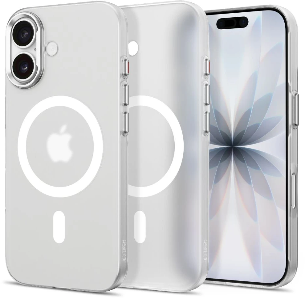 Tech-Protect MagZero MagSafe dėklas, skirtas iPhone 17 – matinis baltas