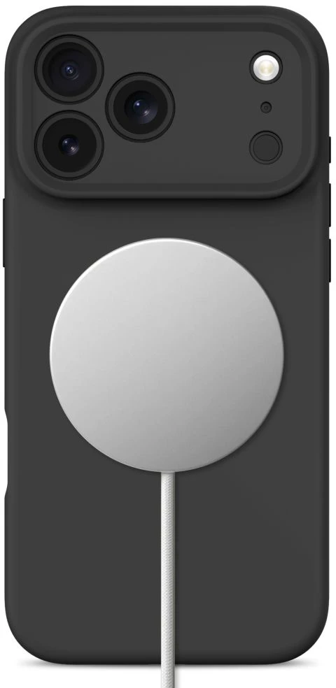Tech-Protect silikoninis „MagSafe“ dėklas skirtas iPhone 18 Pro / 17 Pro – juodas