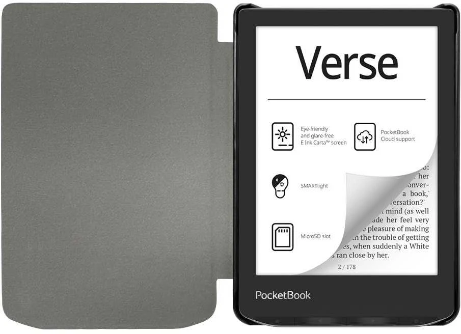 Tech Protect TechProtect išmanusis dėklas, skirtas PocketBook Verse / Pro / Lite – juodos spalvos