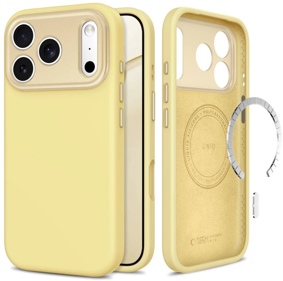 Dėklas TECH-PROTECT UNIQ MagSafe CC iPhone 17 Pro Max / 18 Pro Max MELLOW Geltonas