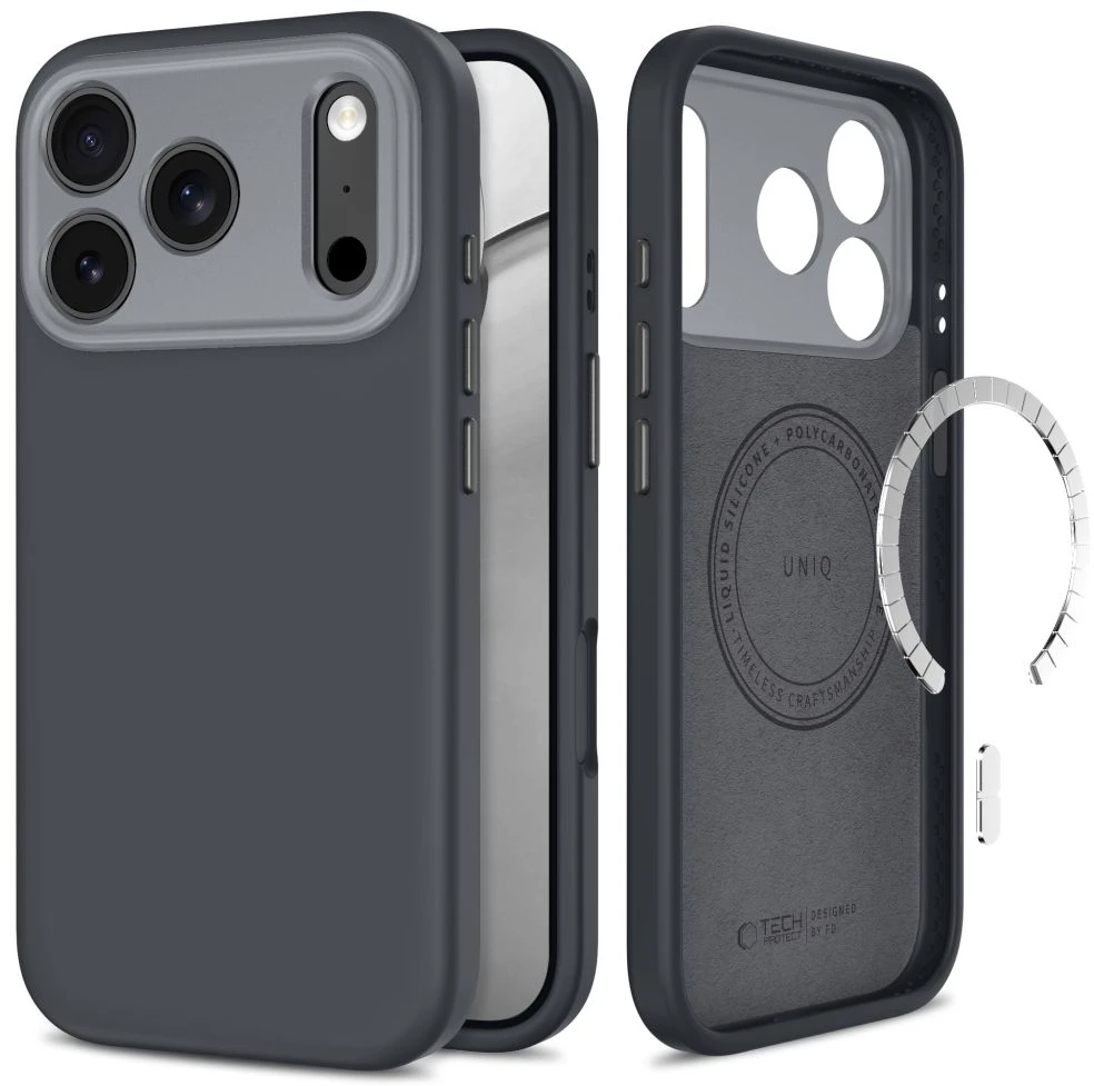 Dėklas TECH-PROTECT UNIQ MagSafe CC iPhone 17 Pro Max / 18 Pro Max ANTRACITO PILKA