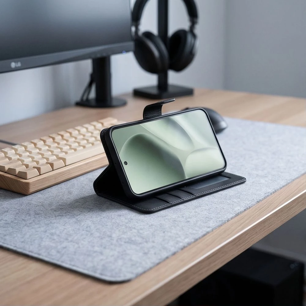 Dėklas Tech-Protect Wallet GOOGLE PIXEL 11 / 11 PRO MATINIS Juodas
