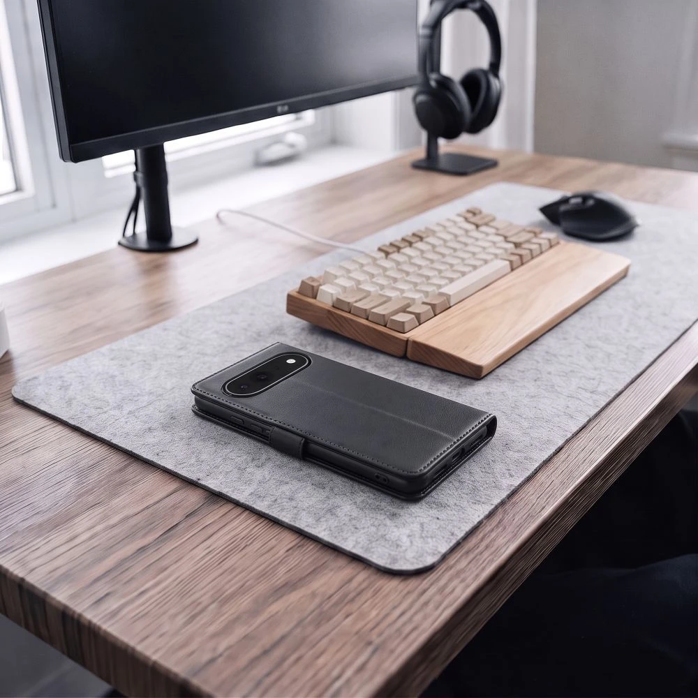 Dėklas Tech-Protect Wallet GOOGLE PIXEL 11 PRO XL MATINIS Juodas
