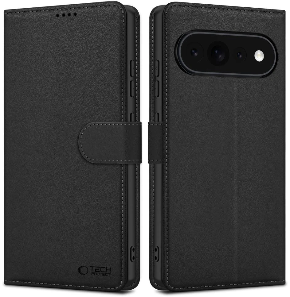 Dėklas Tech-Protect Wallet GOOGLE PIXEL 11 / 11 PRO MATINIS Juodas
