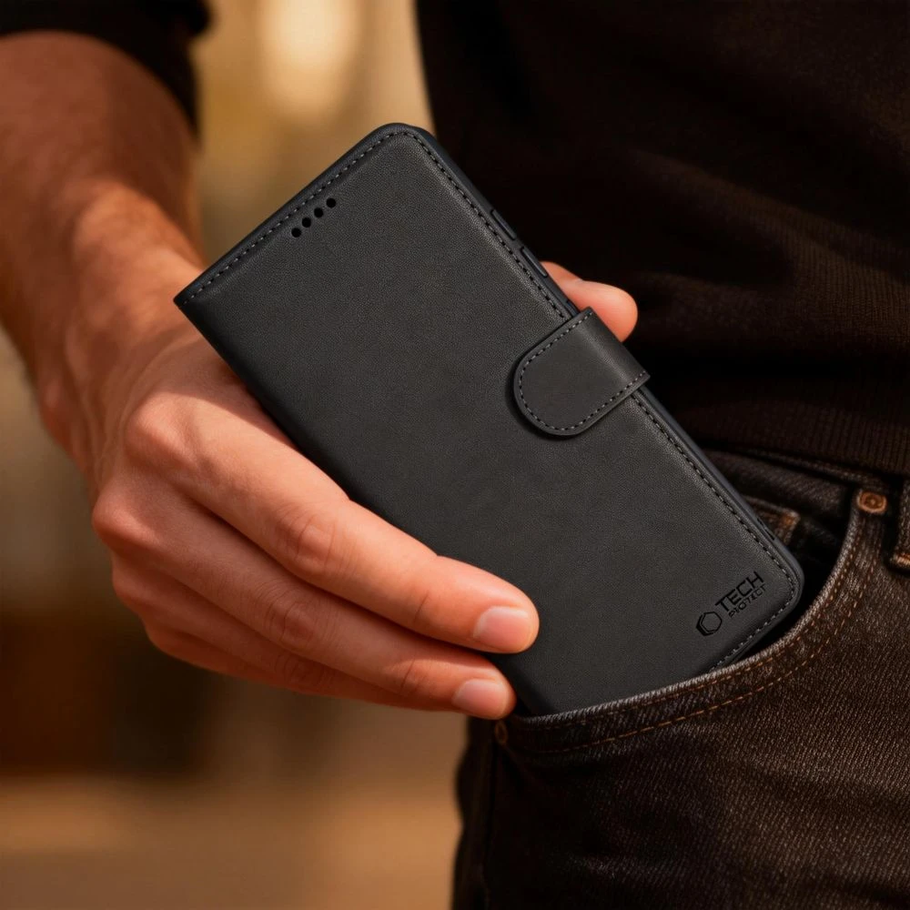 Tech-Protect PINIGINĖS TIPO dėklas MOTOROLA MOTO G67 / G77 Juodas