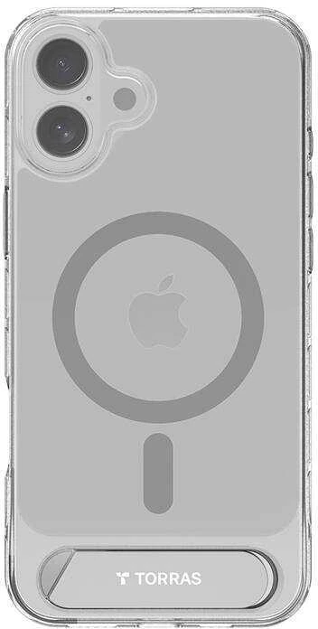 Dėklas Torras Pstand serija su iPhone 16 Plus (skaidrus)