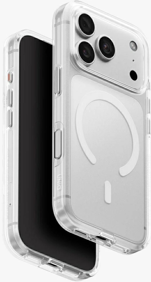 Dėklas UNIQ Clario, skirtas iPhone 18 Pro / 17 Pro, Magclick Charging, skaidrus