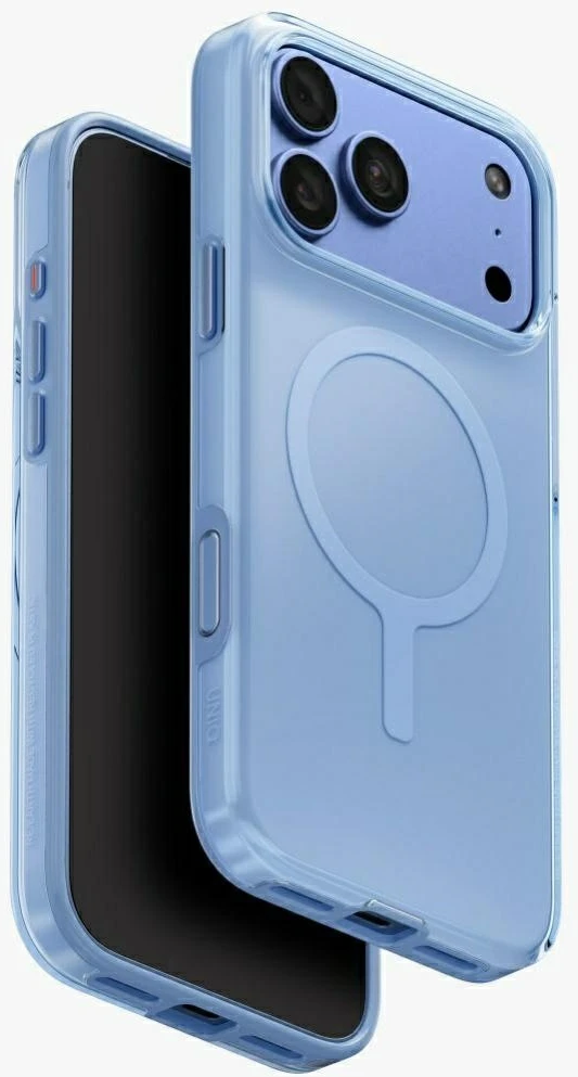 Dėklas UNIQ Clario, skirtas iPhone 18 Pro Max / 17 Pro Max, Magclick Charging, mėlynas