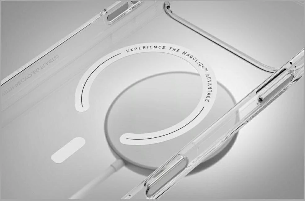 Dėklas UNIQ Clario, skirtas iPhone 18 Pro Max / 17 Pro Max, Magclick Charging, mėlynas