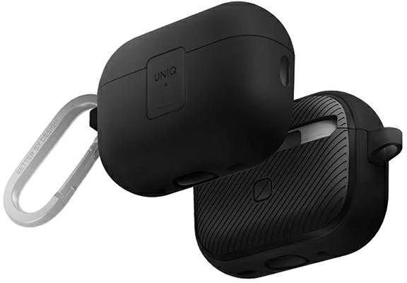 UNIQ Clyde Lock Dėklas AirPods Pro 2 (2022/2023) juodos spalvos-dark pilkos spalvos/charcoal-dark pilkos spalvos
