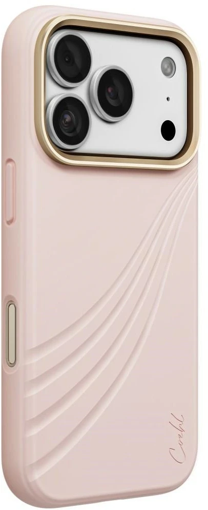 Dėklas UNIQ Coehl Serina, skirtas iPhone 18 Pro / 17 Pro, su magnetiniu įkrovimu, rožinis