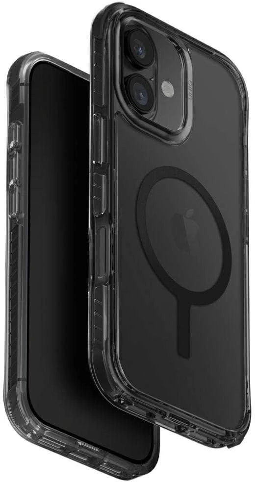 UNIQ Combat dėklas iPhone 17 Magclick – juodos spalvos