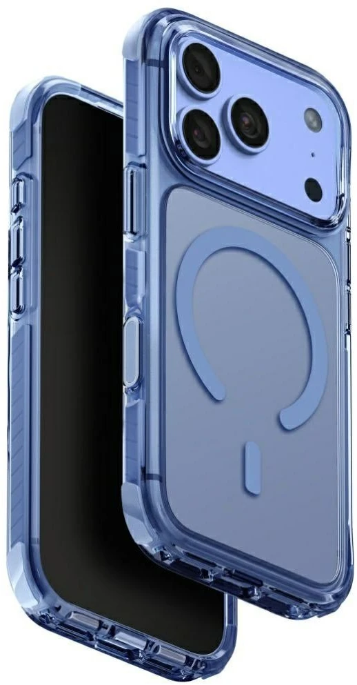 UNIQ Combat dėklas, skirtas iPhone 18 Pro / 17 Pro Magclick Charging, mėlynas
