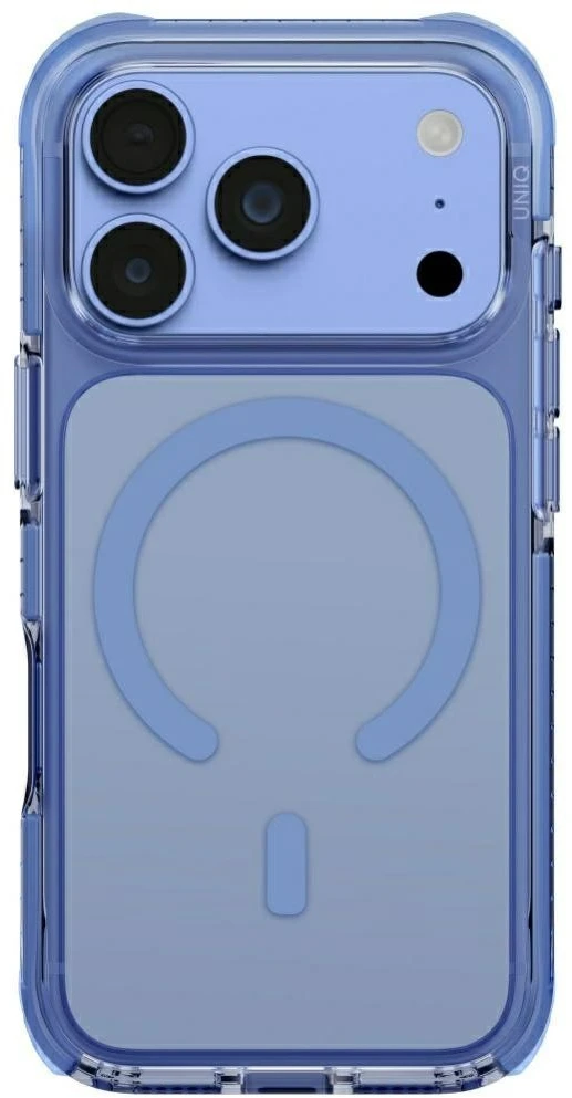 UNIQ Combat dėklas, skirtas iPhone 18 Pro / 17 Pro Magclick Charging, mėlynas