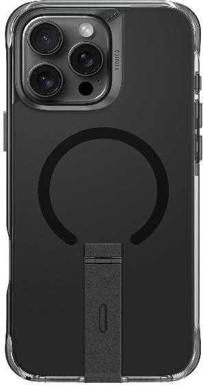 UNIQ dėklas Eleva with Vertica Standi Phone 16 Pro Max 6.9″ juodos spalvos/carbon juodos spalvos
