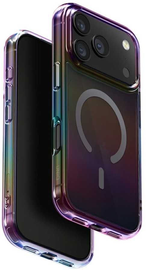 UNIQ Iridescia dėklas skirtas Apple iPhone 17 Pro Magclick Charging midnight quartz