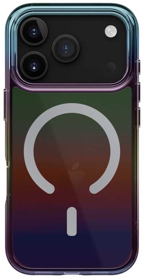 UNIQ Iridescia dėklas skirtas Apple iPhone 17 Pro Magclick Charging midnight quartz