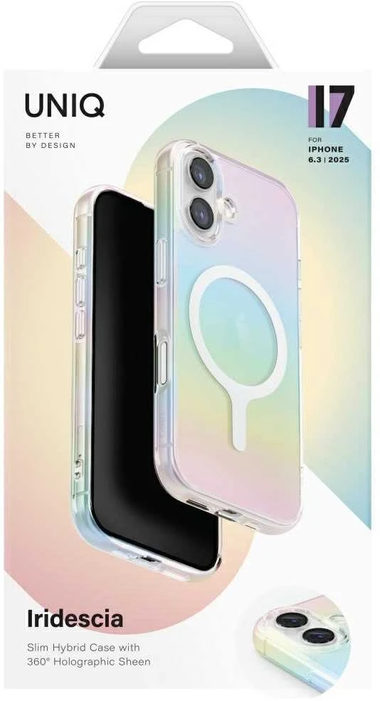 UNIQ Iridescia Dėklas skirtas iPhone 17 Magclick Charging holo quartz