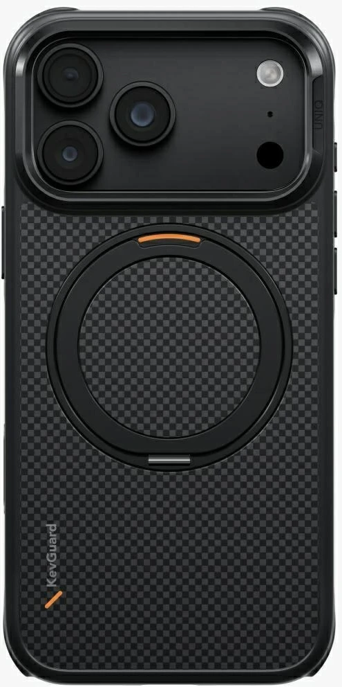 Dėklas UNIQ Keva Mov skirtas iPhone 18 Pro Max / 17 Pro Max Magclick Charging juodos spalvos