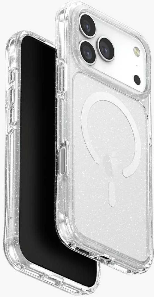 UNIQ LifePro Xtreme Dėklas Apple iPhone 17 Pro Max Magclick Charging skaidrus/Glitter