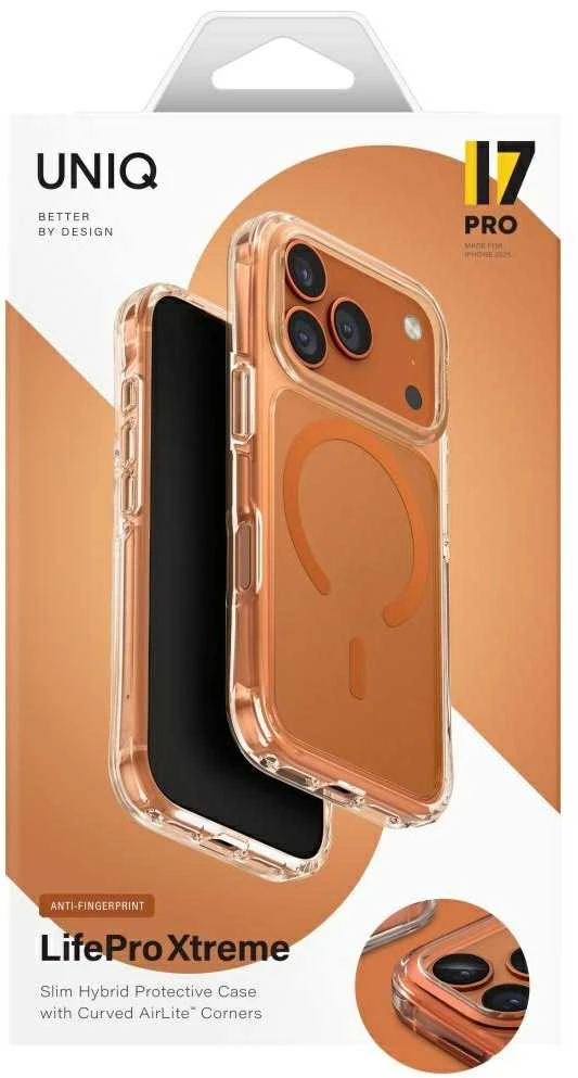 UNIQ LifePro Xtreme Dėklas Apple iPhone 17 Pro Magclick Charging Oranžinis