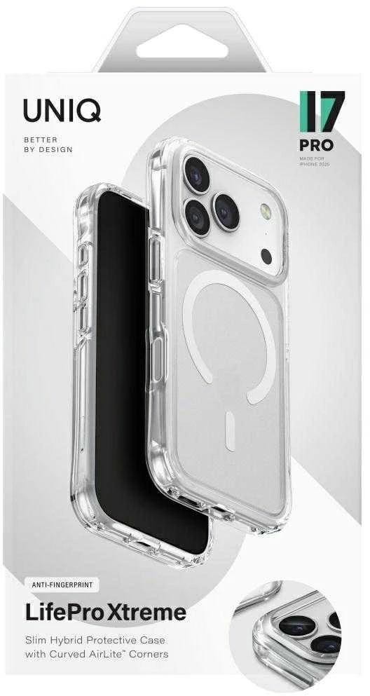 UNIQ LifePro Xtreme dėklas skirtas Apple iPhone 17 Pro Magclick Charging Transparent