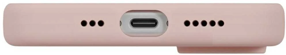 UNIQ Lino dėklas Apple iPhone 17 MagClick įkrovimui, rožinės spalvos