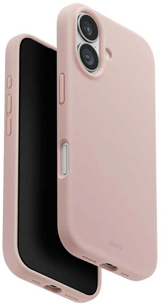 UNIQ Lino dėklas Apple iPhone 17 MagClick įkrovimui, rožinės spalvos