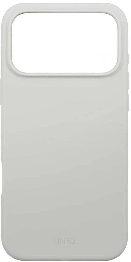 UNIQ Lino dėklas skirtas iPhone 17 Pro Max Magclick Charging šviesiai pilkas
