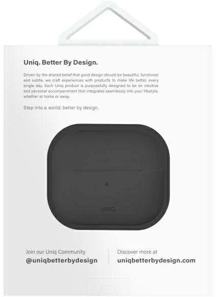 UNIQ dėklas Lino AirPods 4 Silicone ash pilkas