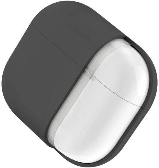 UNIQ dėklas Lino AirPods 4 Silicone ash pilkas