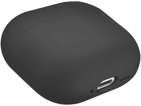 UNIQ dėklas Lino AirPods 4 Silicone ash pilkas