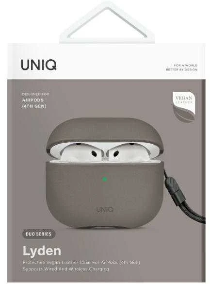 UNIQ dėklas Lyden DS AirPods 4 flint pilkos spalvos