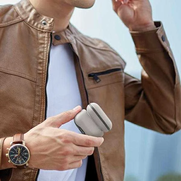 UNIQ Lyden DS AirPods Pro 2 gen (2022/2023) beige-žalios spalvos/ivory-lichen žalios spalvos dėklas
