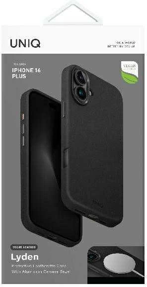 UNIQ Lyden dėklas Apple iPhone 16 Plus 6.7″ Magclick Charging juodos spalvos Dallas juodos spalvos