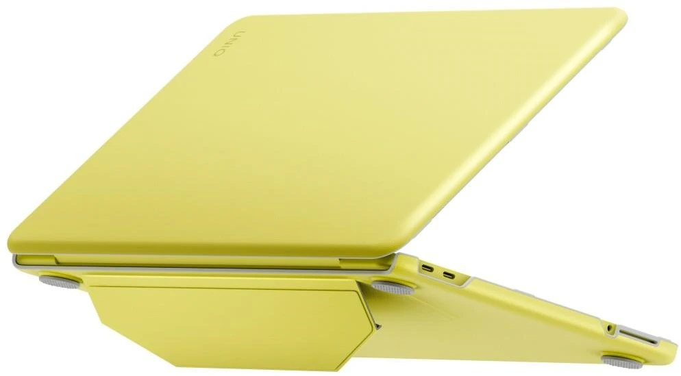 Dėklas UNIQ Lyden Versa skirtas MacBook Neo geltonos spalvos